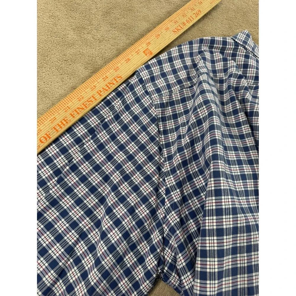 Polo Ralph Lauren Men's 2XB Big Classic Fit Long Sleeve Blue Plaid Pony L/S EUC